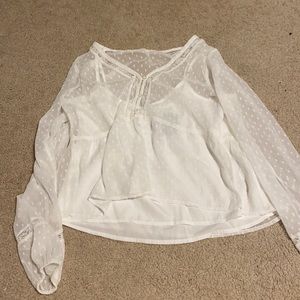 Hollister white blouse size xs